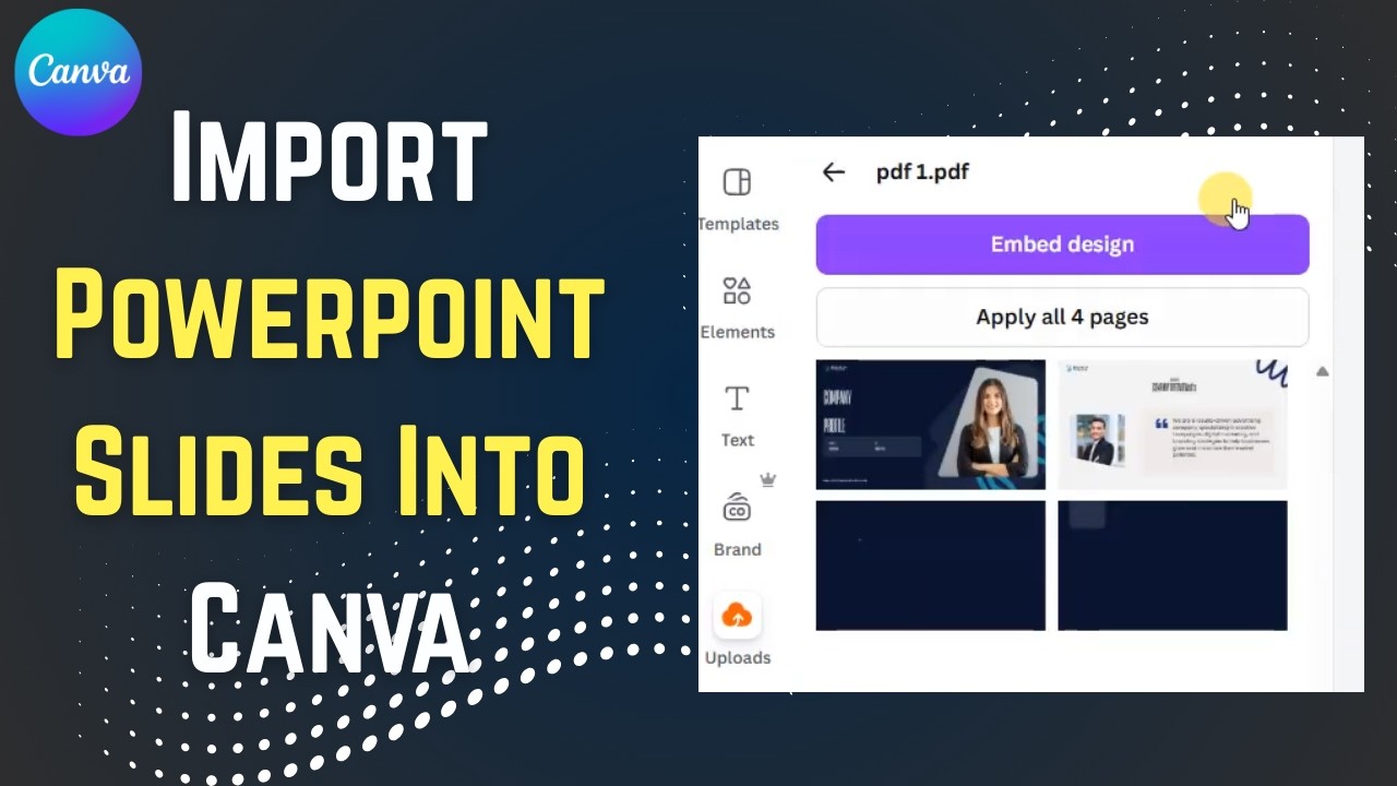 How to Import Powerpoint Slides Into Canva - Easy & Quick Tutorial!