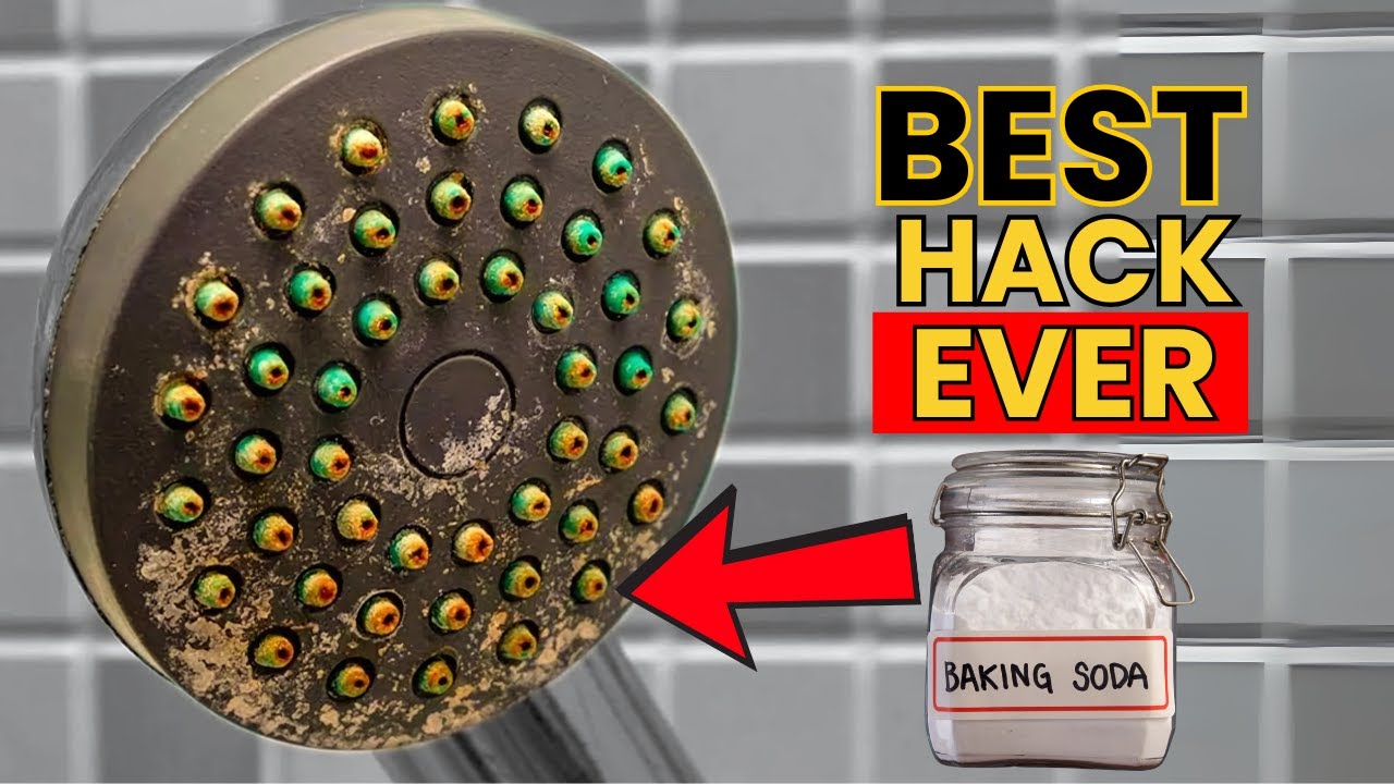 Best Hack Ever! Clean Your Shower Head with Vinegar & Baking Soda Instantly