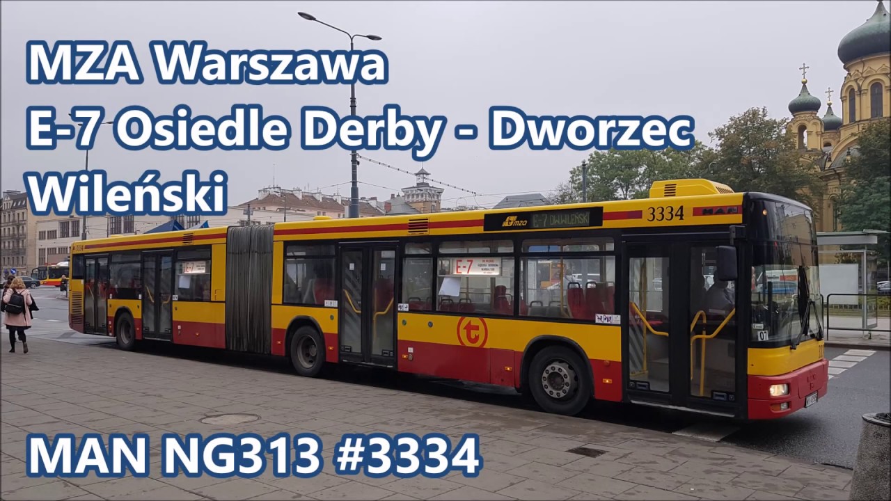 MZA Warszawa - linia E-7, MAN NG313 #3334