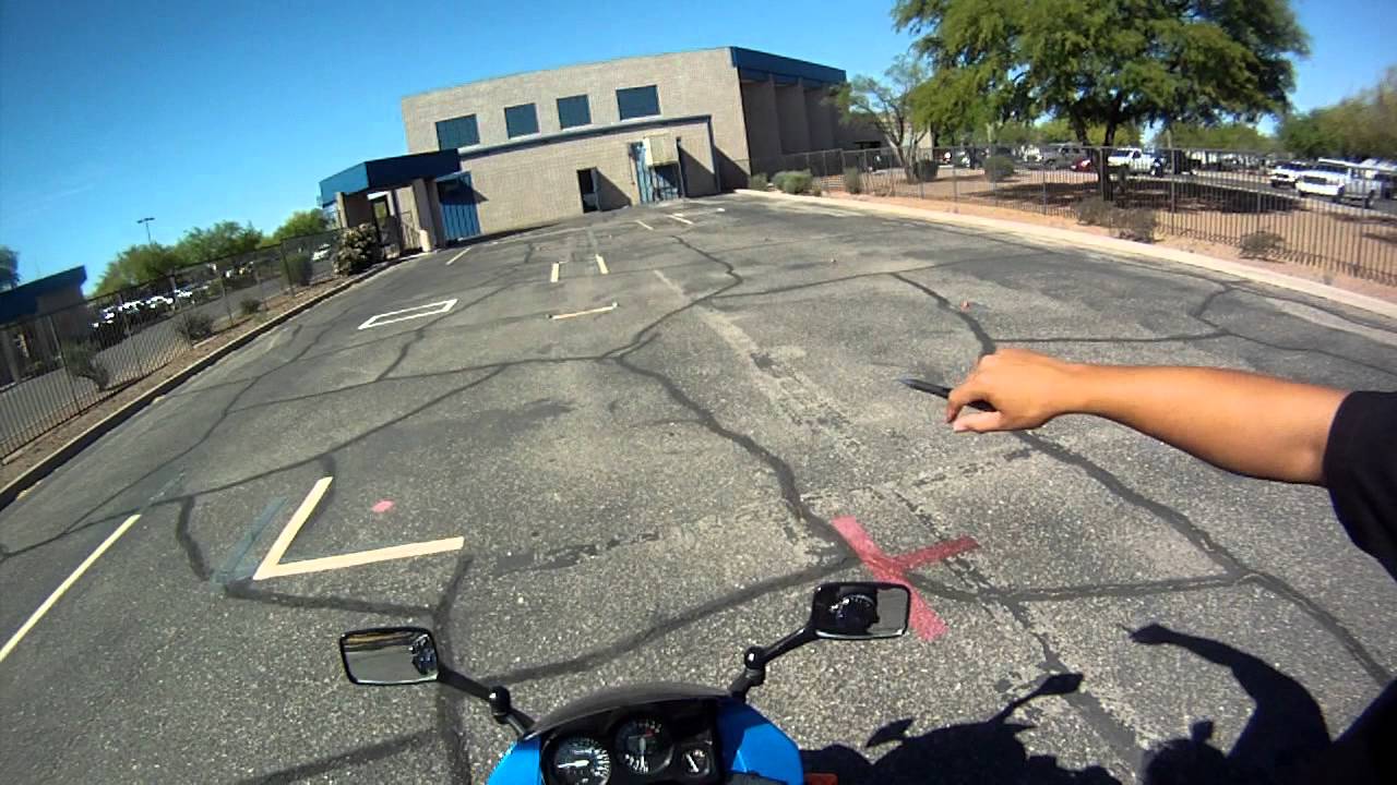 motorcycle license test on ninja 250
