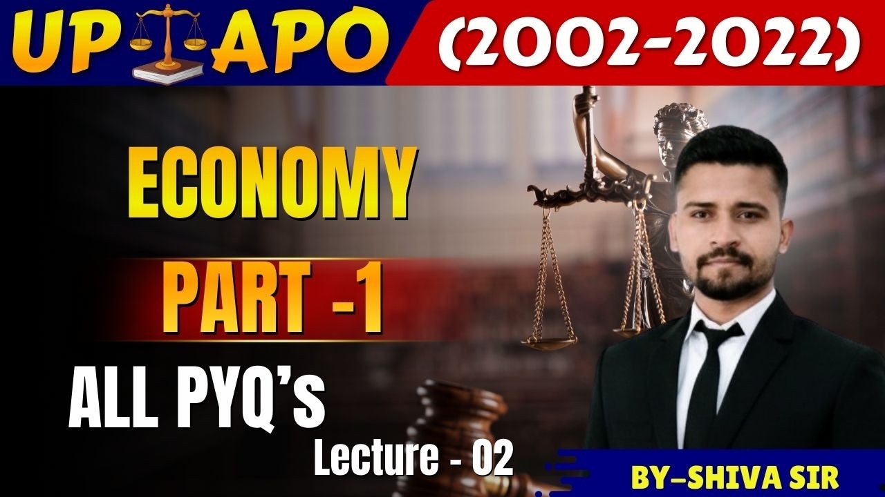UP APO Economy PYQ 2002–2022 | All Previous Year Questions Explained | Lecture 02 | Shiva Sir