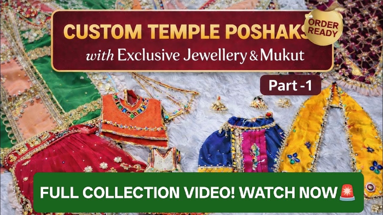 New Mandir Vigrah Designer Poshaks| Jwellery & Mukut Set | Part-1| Order Ready📦| ShopNrest 