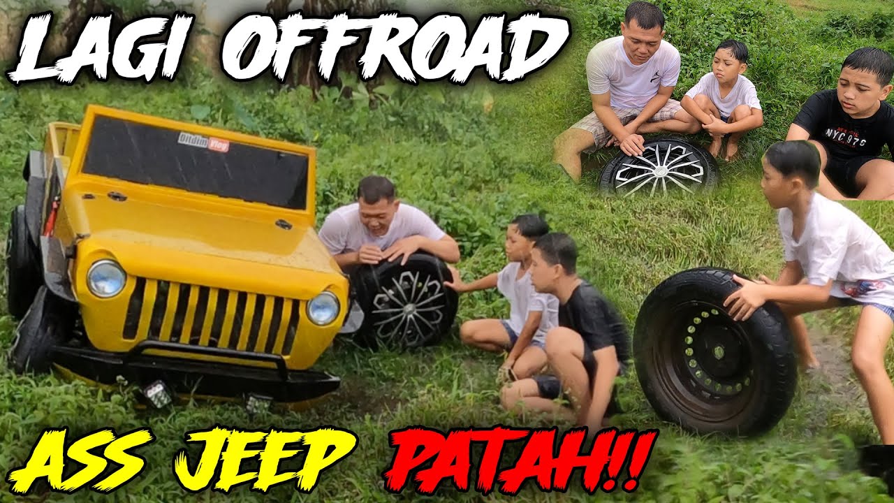 DITDIM OFFROAD PAS HUJAN DERAS, MALAH JEEP PATAH ASS RODA
