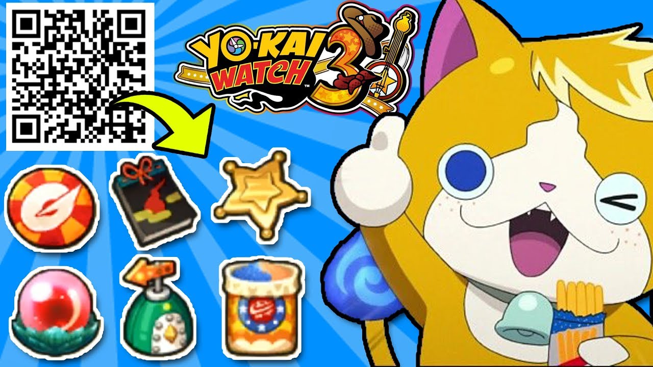 100+ QR Codes for RARE ITEMS & EQUIPMENT in Yo-kai Watch 3