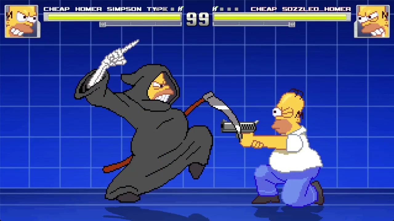MUGEN Fight | Cheap Homer Simpson Type VS Cheap Sozzled Homer