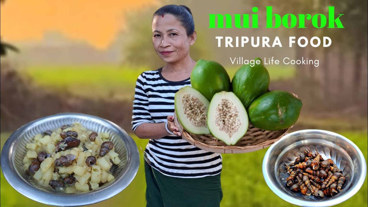 Traditional Tripuri Cuisine Mui Borok Hontali with Papaya & Snails | Zero Oil Recipe | Tripura Food