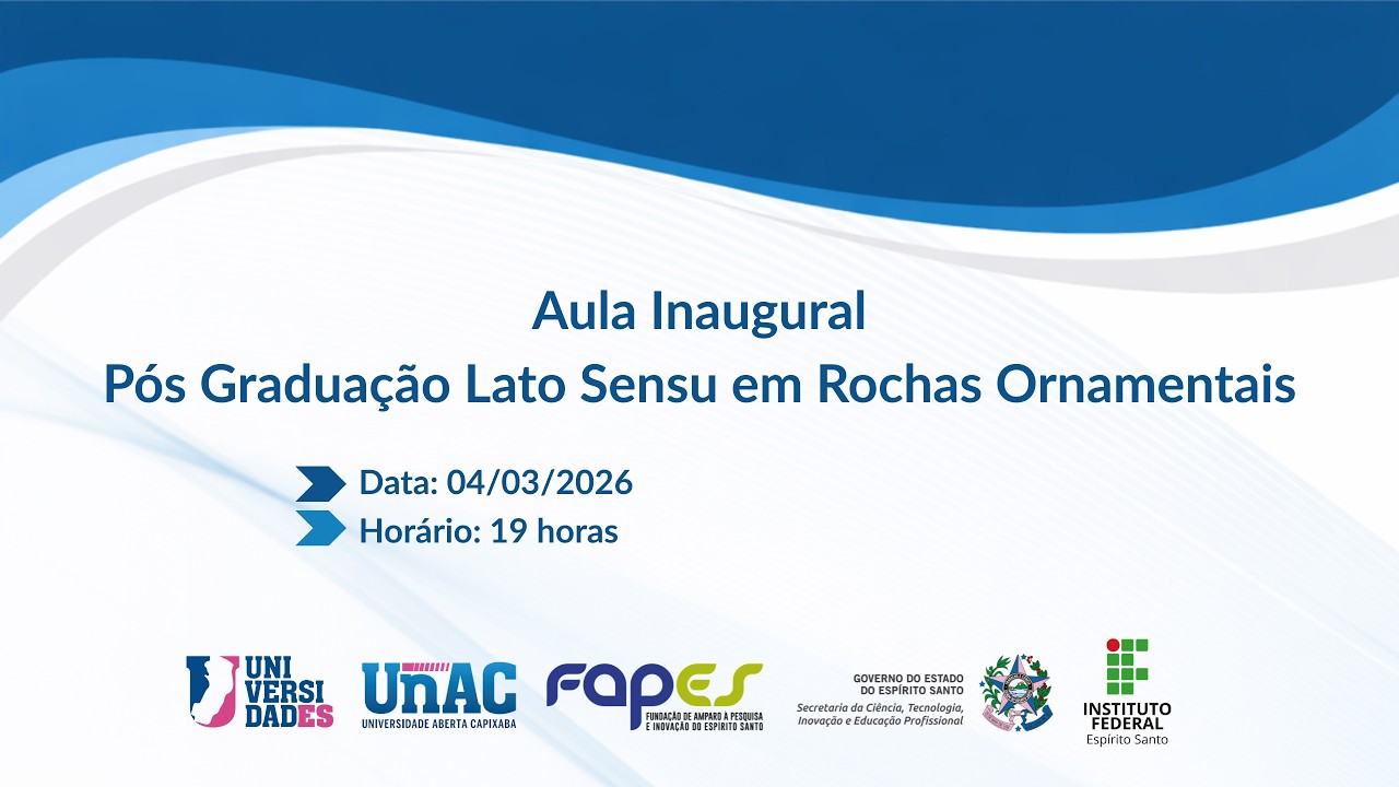 Aula Inaugural da Pós-Graduação em Rochas Ornamentais