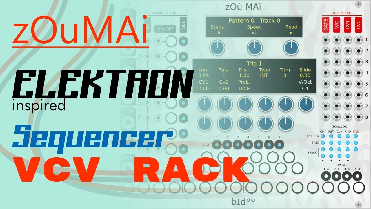 Elektron style sequencer in VCV Rack - bidoo ZOUMAI || Tutorial and TECHNO Patch from SCRATCH