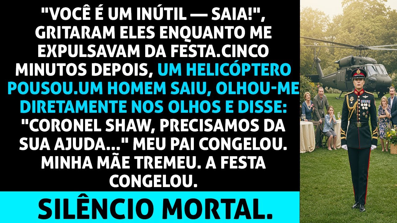Minha família me expulsou da festa, me chamou de inútil —cinco minutos depois, um helicóptero pousou