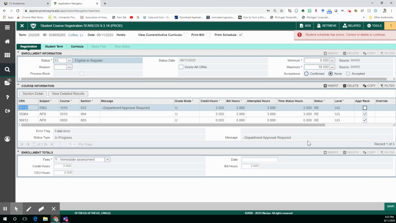 Registering Students using Banner