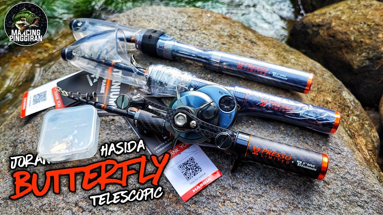 JORAN TELESKOPIC HASIDA BUTTERFLY PRESSO LIMITED 5'6/8UL - 5/8UL !! ENAK DI PAKE BUAT MICRO CASTING