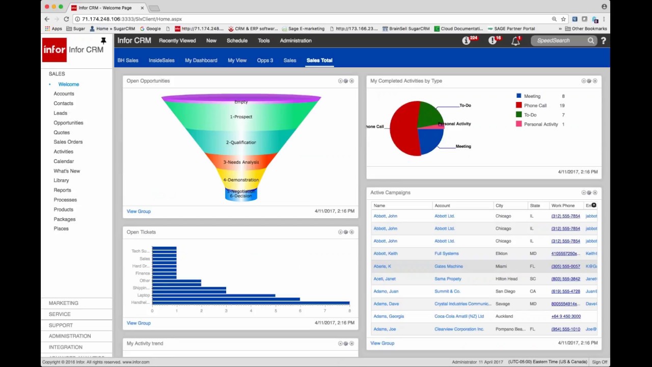 Enterprise CRM for Syteline and CloudSuite Industrial Demo
