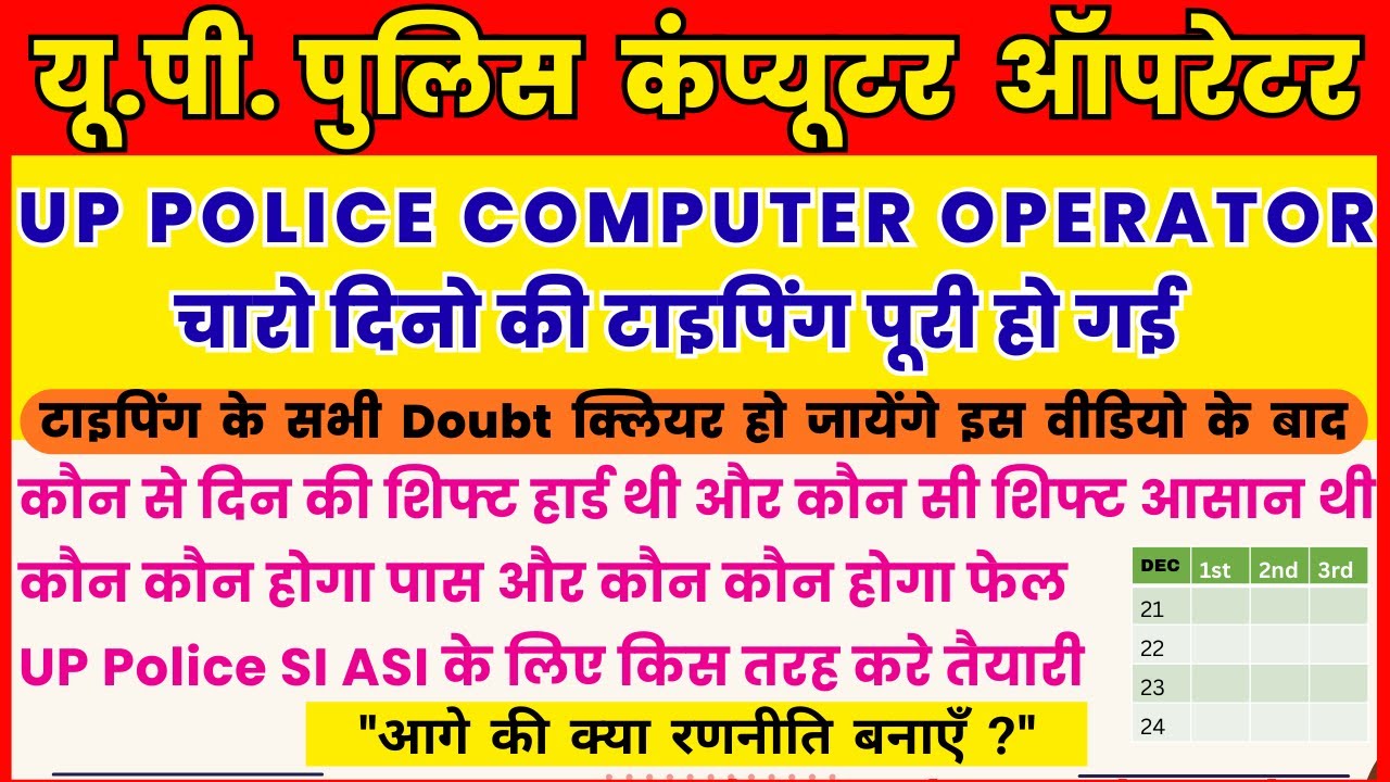 computer operator typing review, up police computer operator typing review, up asi typing kaise kare