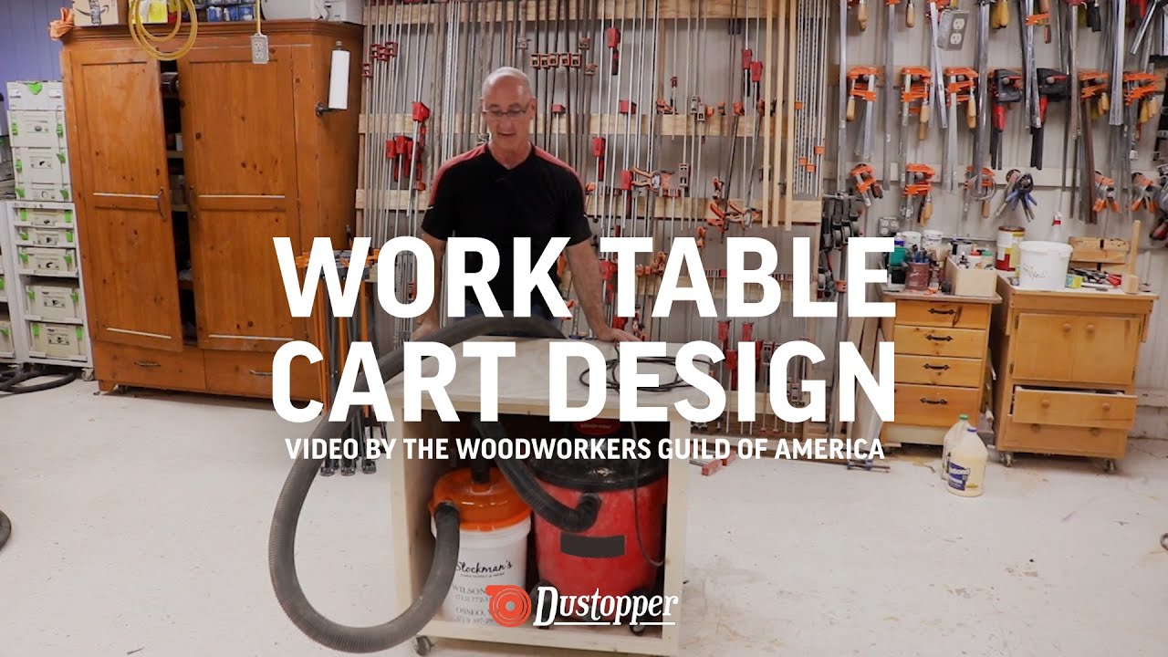 Need a cart idea? Check out this work table cart by the Woodworkers Guild of America