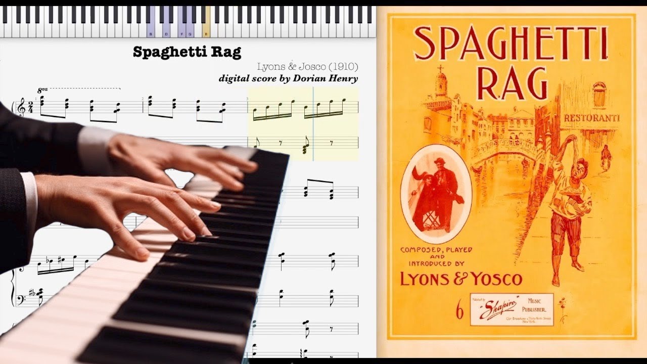 Spaghetti Rag by Lyons & Josco (1910, Ragtime piano)