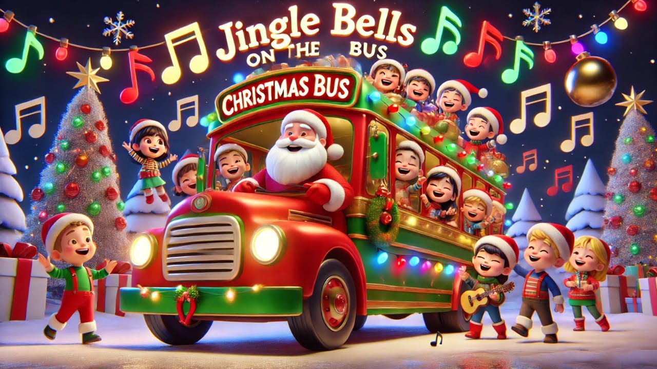 Jingle Bells on the Christmas Bus - Fun Holiday Song for Kids! #christmassongs