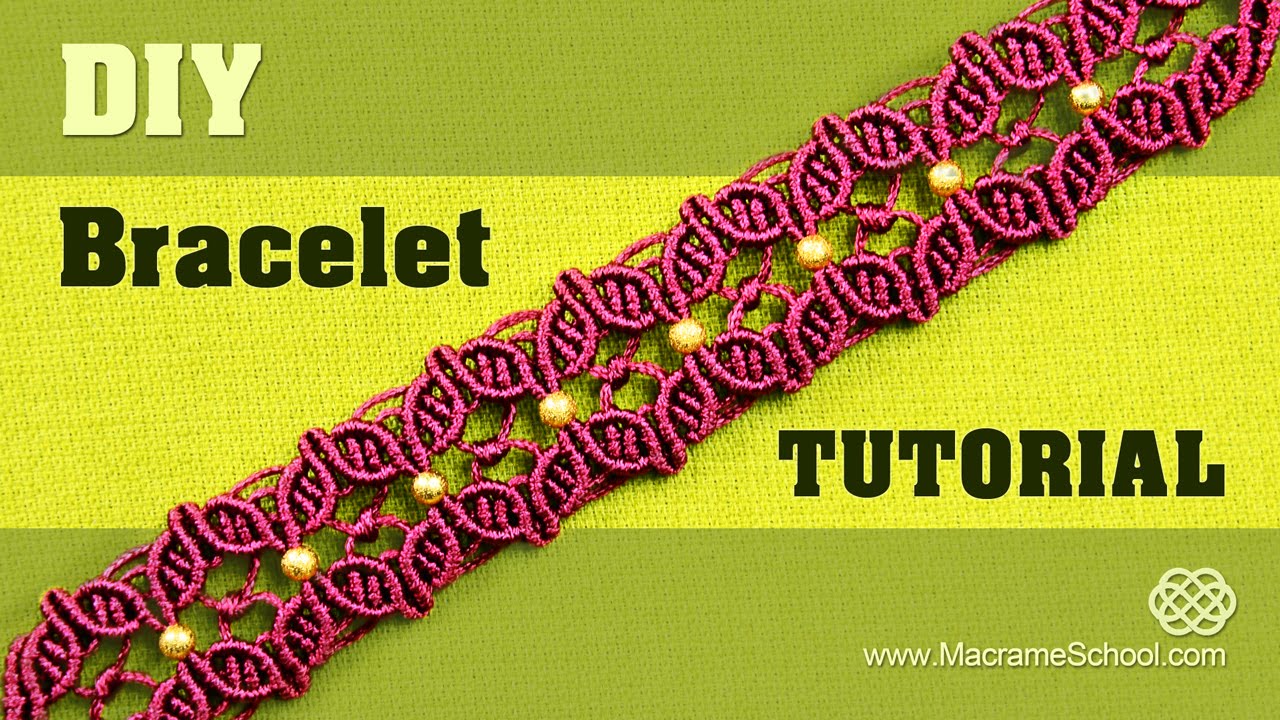 DIY Macramé Flower Petal Bracelet with Beads
