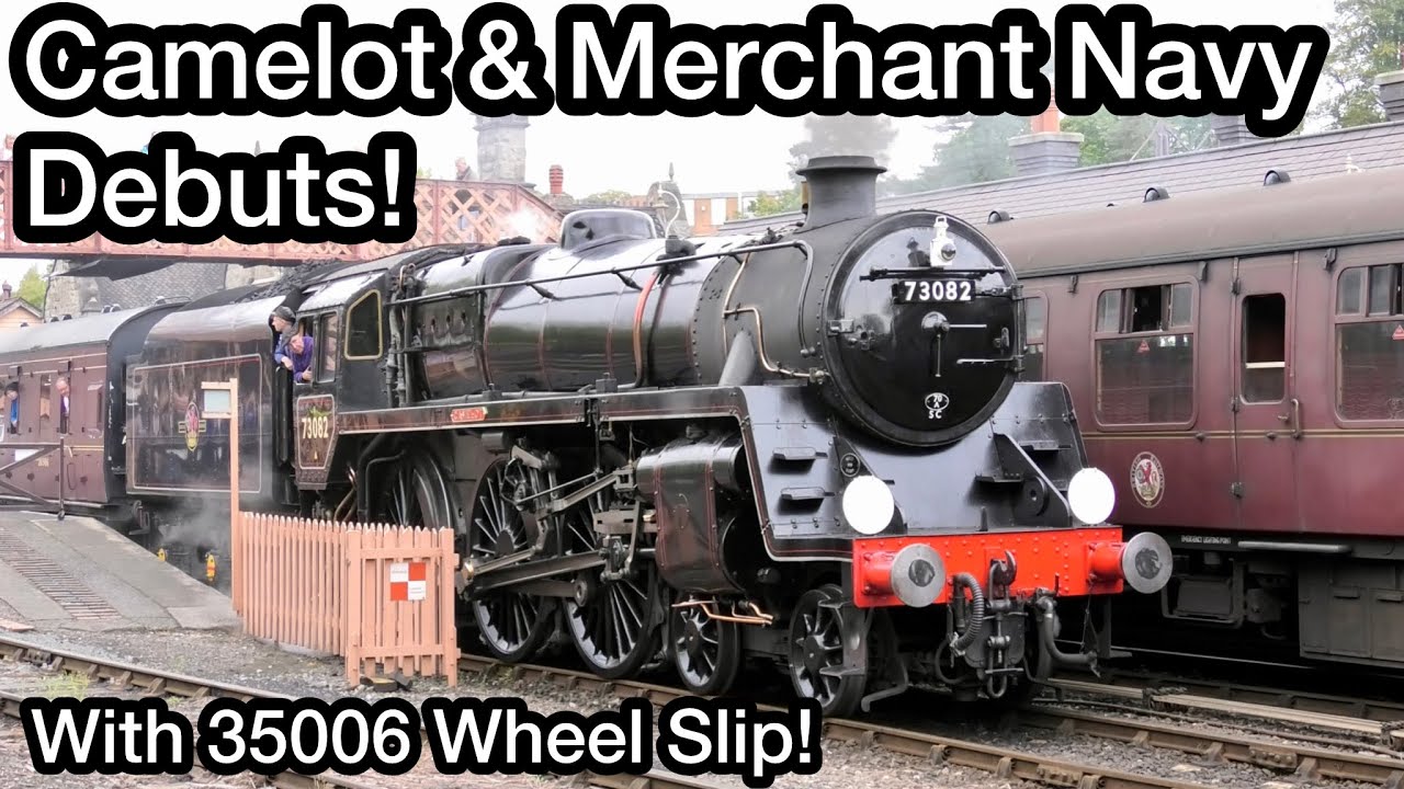 WHEEL SLIP for 35006 P&O, 73082 Camelot & 47298 Jinty at Bridgnorth!