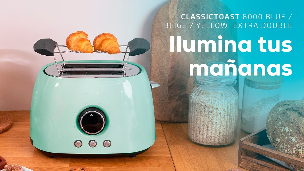 Tostadoras verticales digitales ClassicToast 8000 Blue, Beige y Yellow Double
