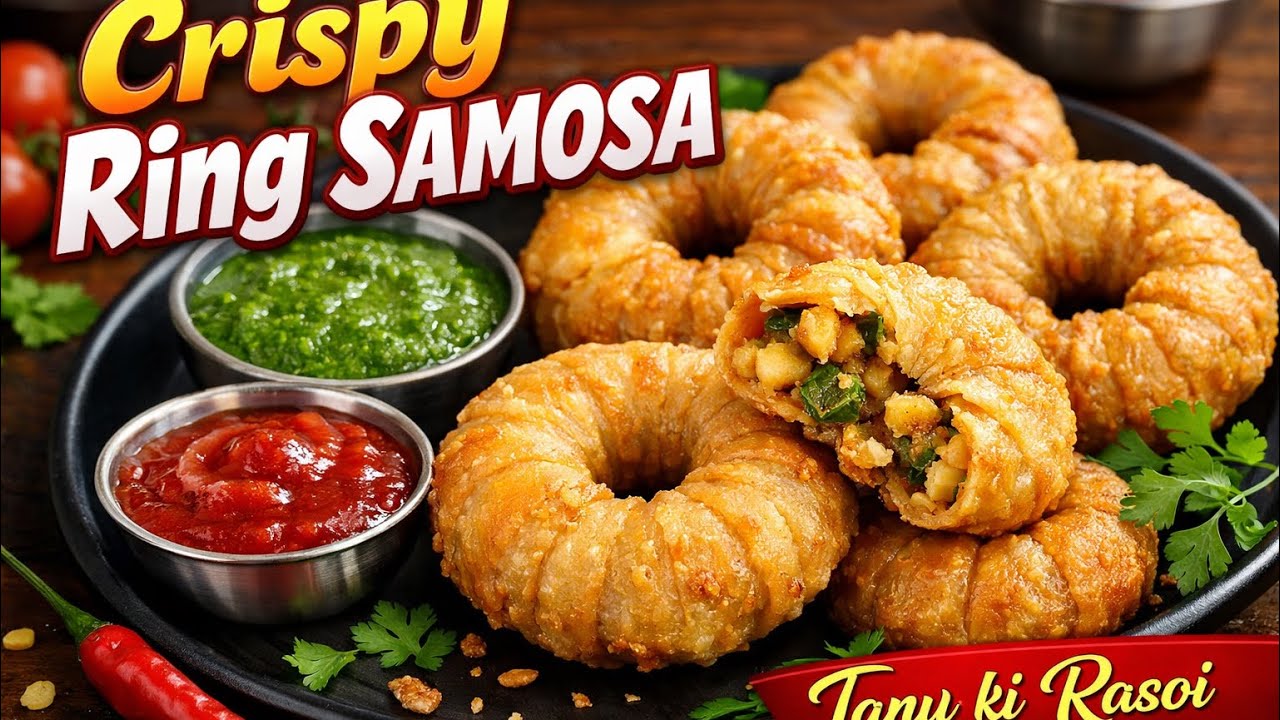 Ring samosa  delicious & crispy #youtube #recipe #food #viral # trending #ytviral #video 