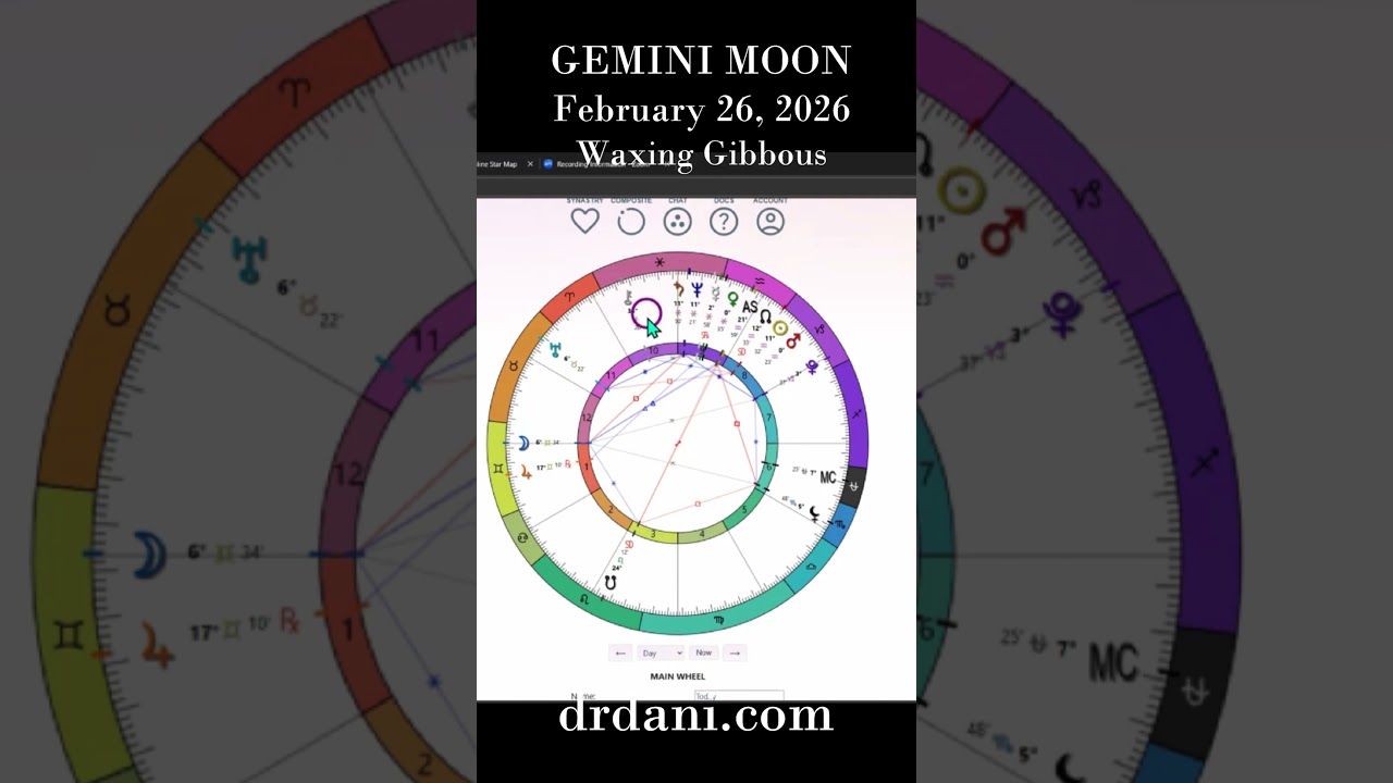 ✨🌔 Когда меняется направление движения растущей Луны 26.02.2026 #alchemistmoon #geminimoon
