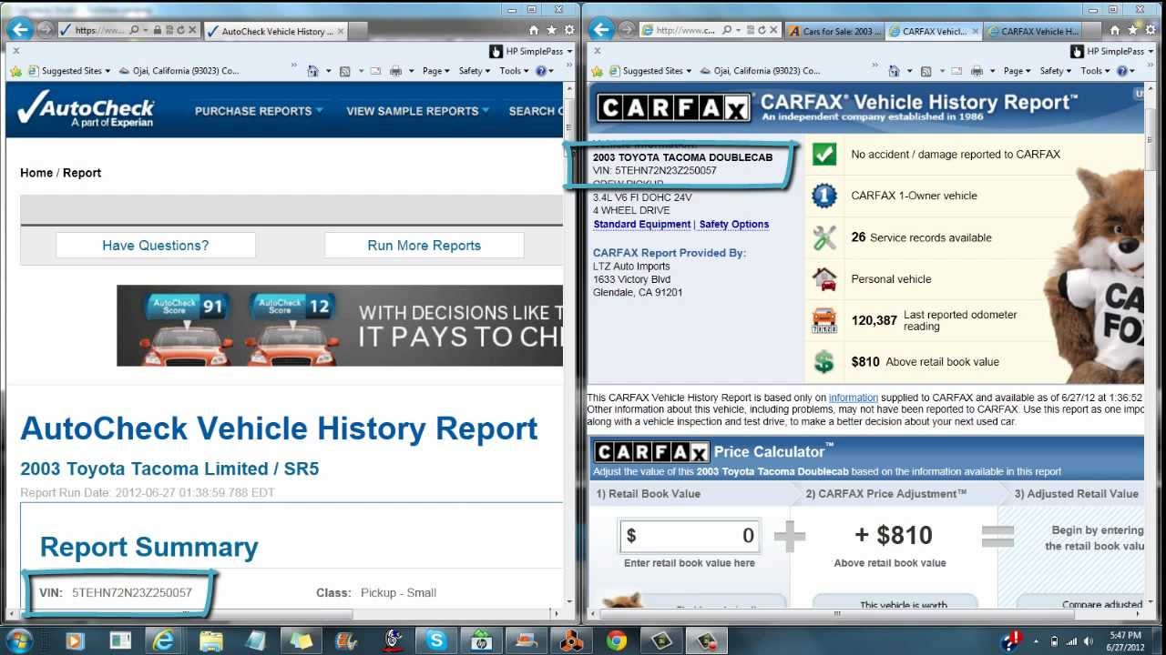 Why Carfax is Better than Autocheck