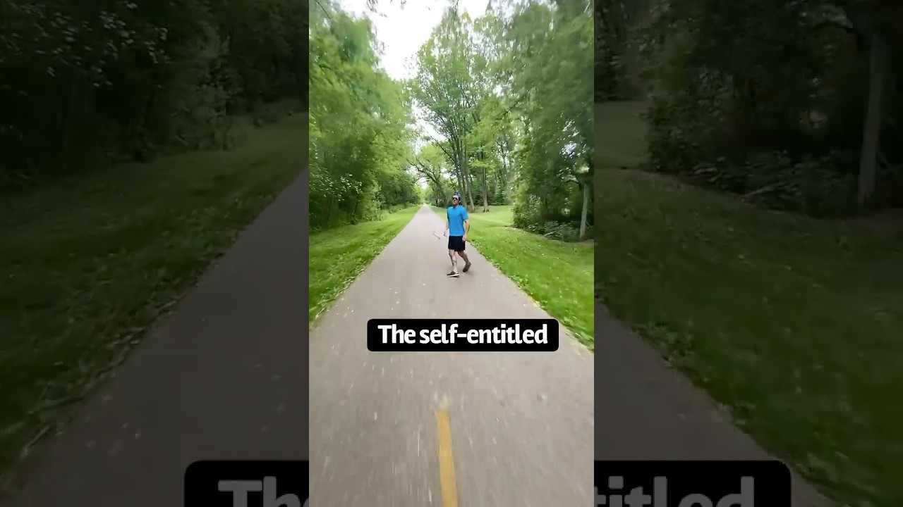 How different people react when you pass them on a bike.