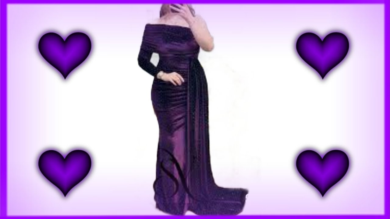 باترون فستان سواريه بكم واحد وحرمله بكل سهوله 💜 الموديل رقم 8