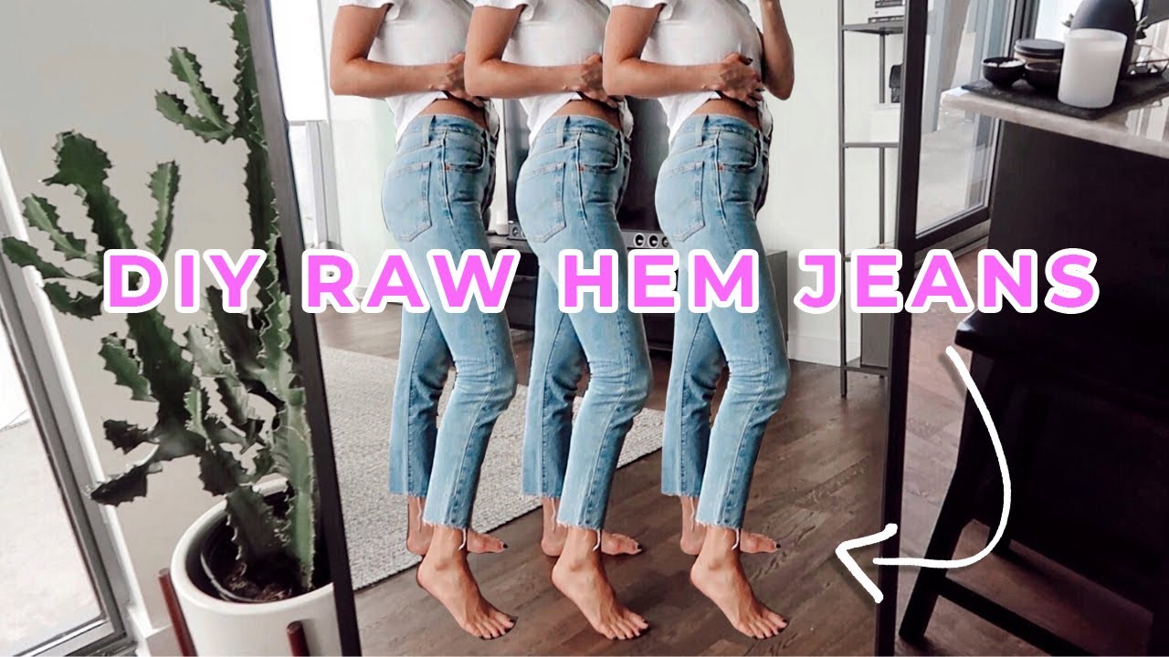 RAW JEAN HEM DIY TUTORIAL | CLOTHING HACK