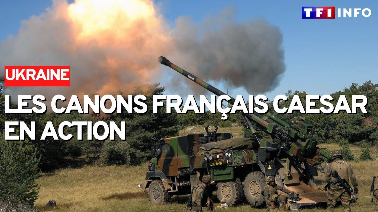 Ukraine : les canons français Caesar en action