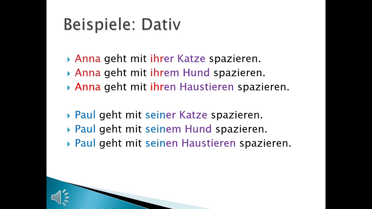 Grammatik lernen: Possessivartikel