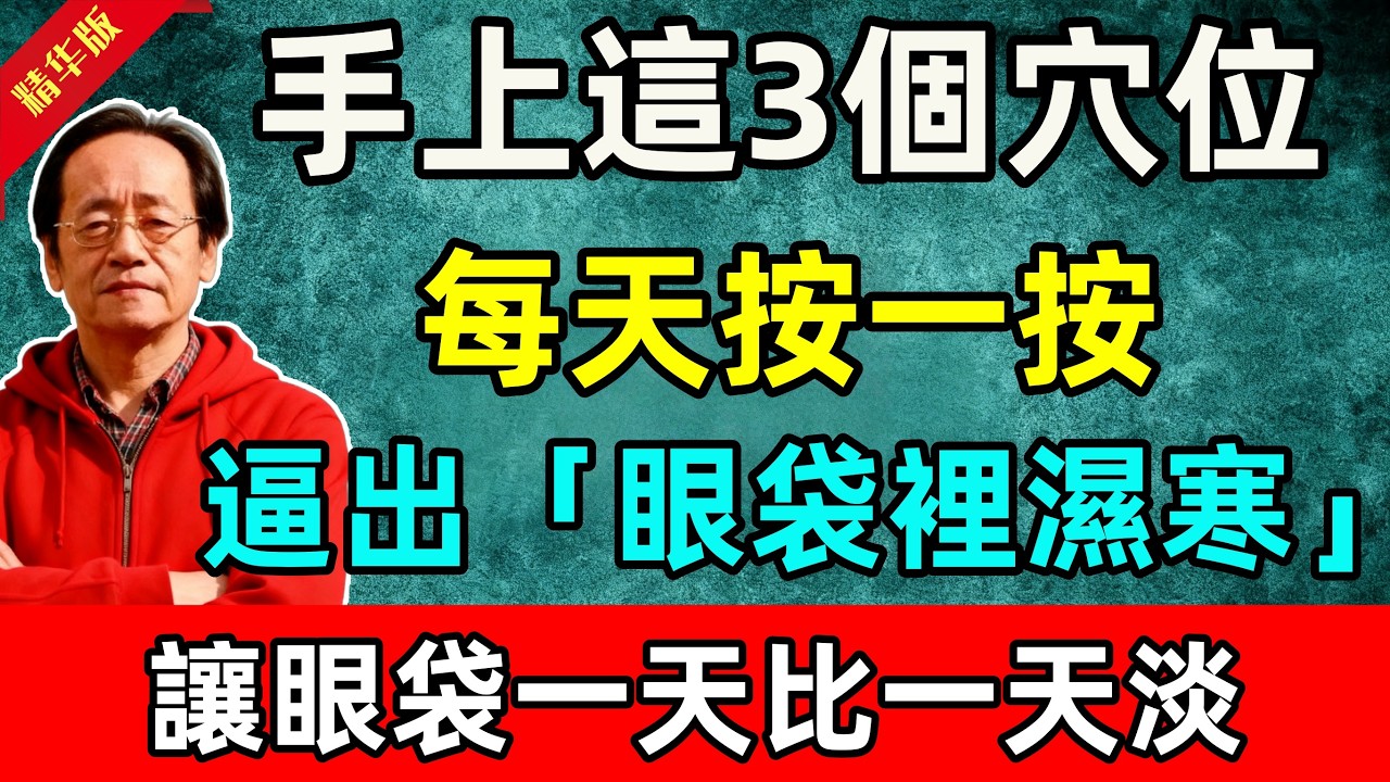 倪海廈：手上這3個穴位，每天按一按，逼出「袋裡的濕寒」，讓眼袋一天比一天淡，專治老年大眼袋！#倪海廈 #倪師 #中醫 #中醫調理#中醫食療 #中醫養生