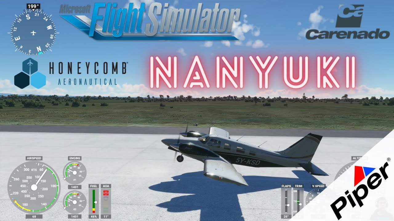 Carenado PA-34 Seneca 5; Nanyuki MSFS 2020