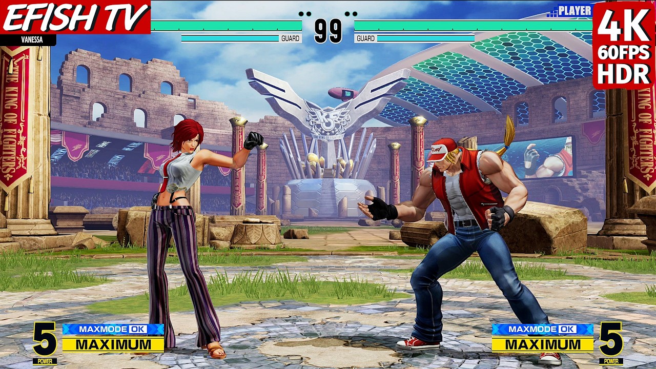Vanessa vs Terry Bogard (Hardest AI) - KOF XV