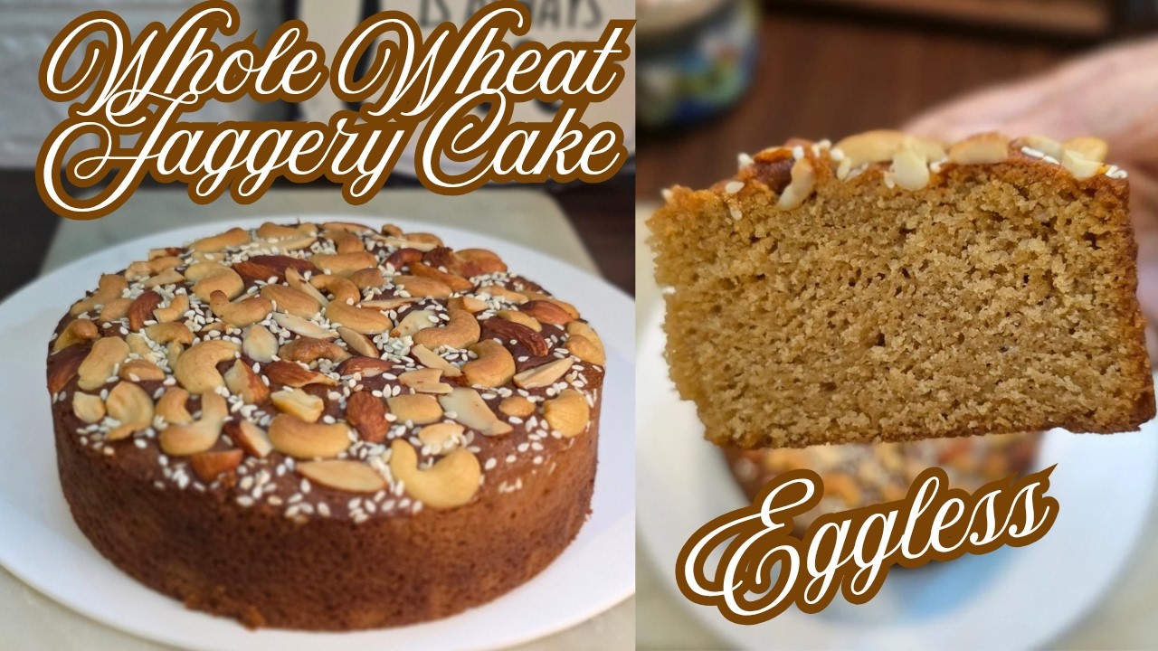 Wholewheat Jaggery Cake | Liquid Nolen Gur Cake | (Jhola Gur) Eggless Cake | No Maida | No Sugar