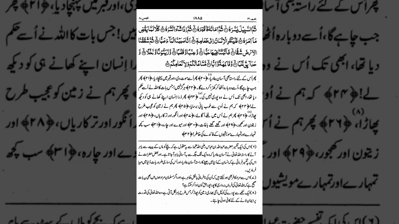 Surah Abasa 80 Para 30 Explain in Urdu