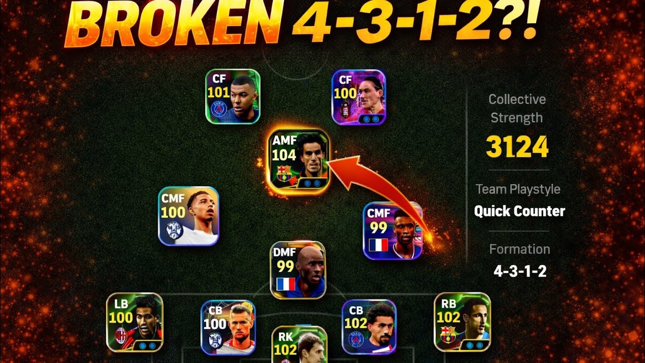 This 4-3-1-2 Formation Is BROKEN in eFootball 😱