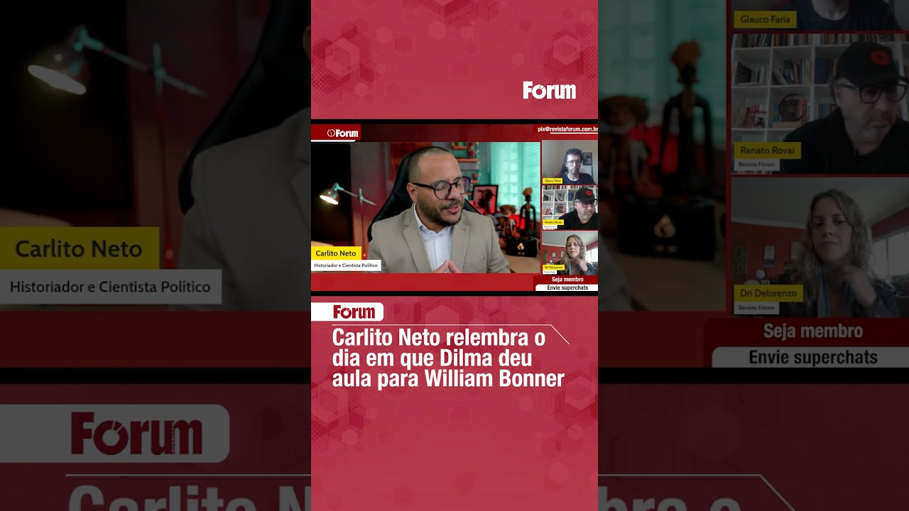 Carlito Neto relembra o dia em que Dilma deu aula para William&nbsp;Bonner