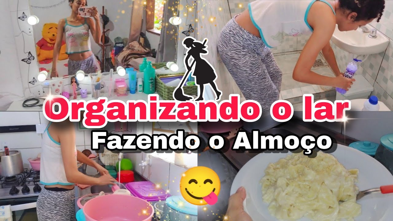 MINI FAXINA NA CASA 🧼🧽 | FIZ MACARRÃO AO MOLHO BRANCO 🍝🤍 | MEU DIA ✨ | Linda Inês Grangeia 