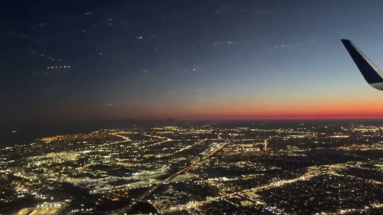DTW landing evening