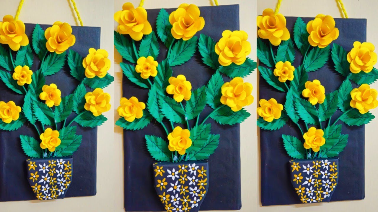 DIY- Paper Wall Hanging craft// Room Decoration ideas// Paper Wall mate// paper wall decor