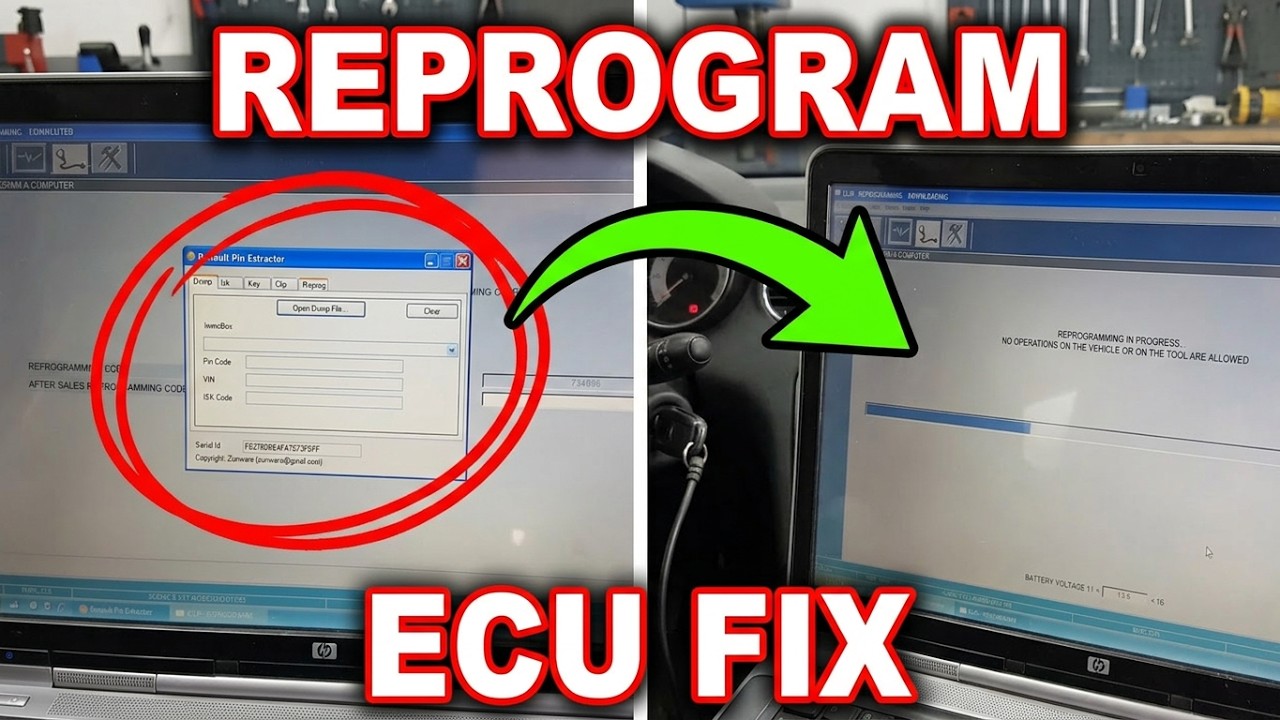 Renault Can Clip ECU reprogramming procedure.