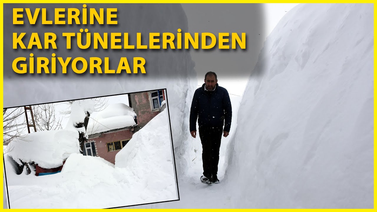 Bitlisliler Evlerine Kar Tünellerinden Ulaşıyor