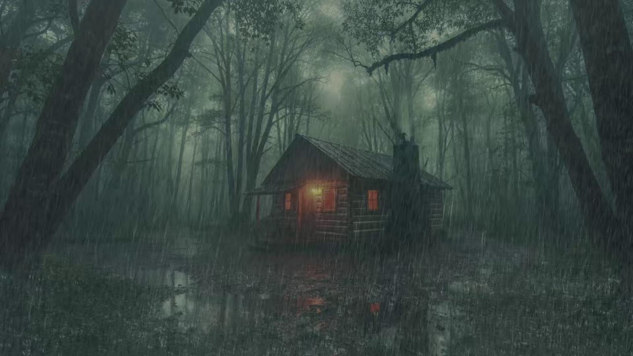 Cozy Cabin in the Forest at Night | Rain Sounds for Sleep
