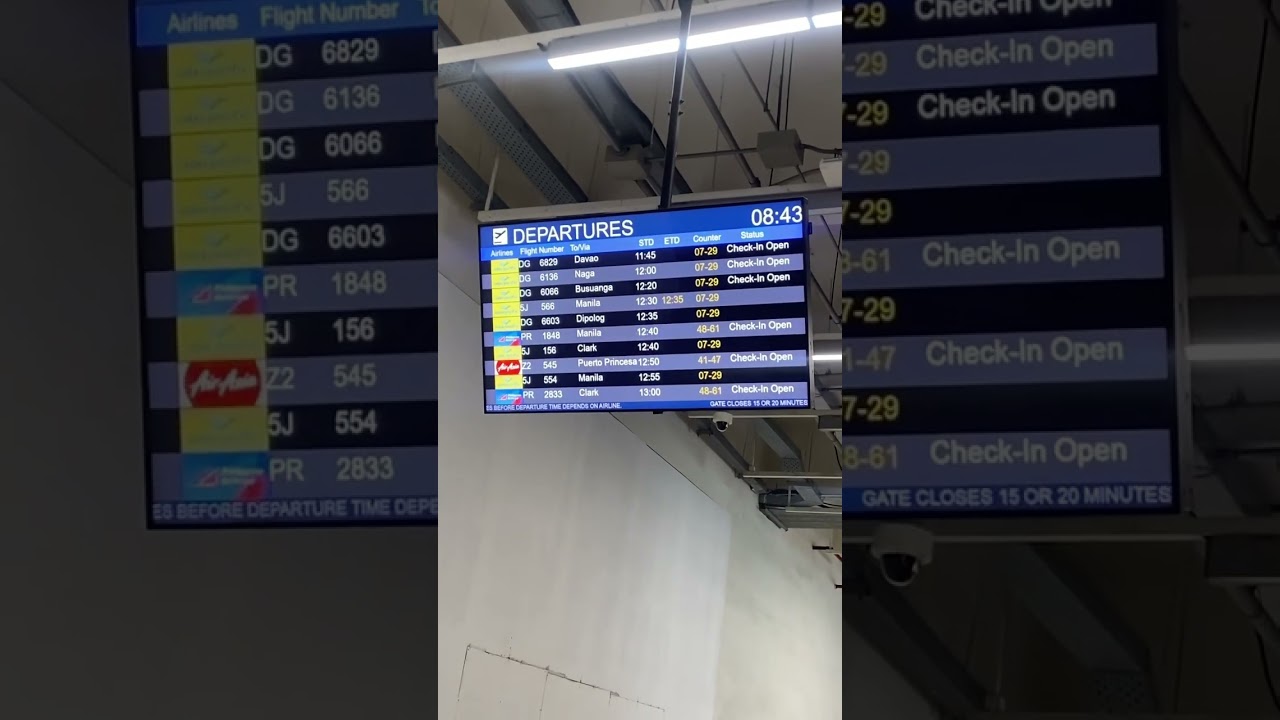✈️ #airport #travel #flightschedule #flights #mactancebuinternationalairport #siargao #manila #cebu