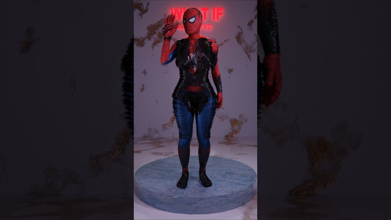 Spider-Girl Transforms into She-Venom || 3D Symbiote Animation! #shevenom #symbiote #3danimation