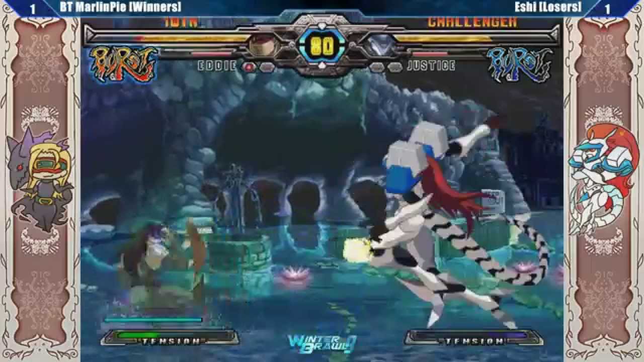 GGXXAC+R Side Tourney FINALS @ Winter Brawl 9 - BT MarlinPie vs Eshi (Justice) [720p/60fps]