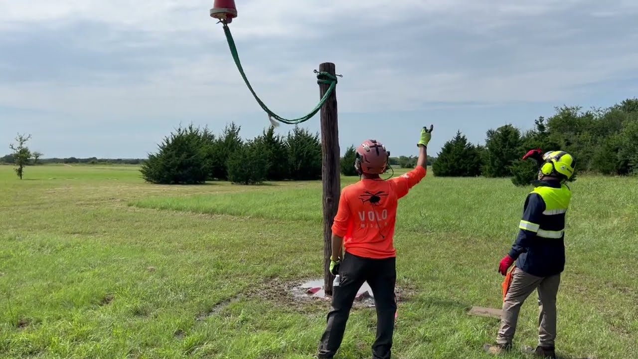 Setting power pole - Precision long line training @volomission #heslotraining