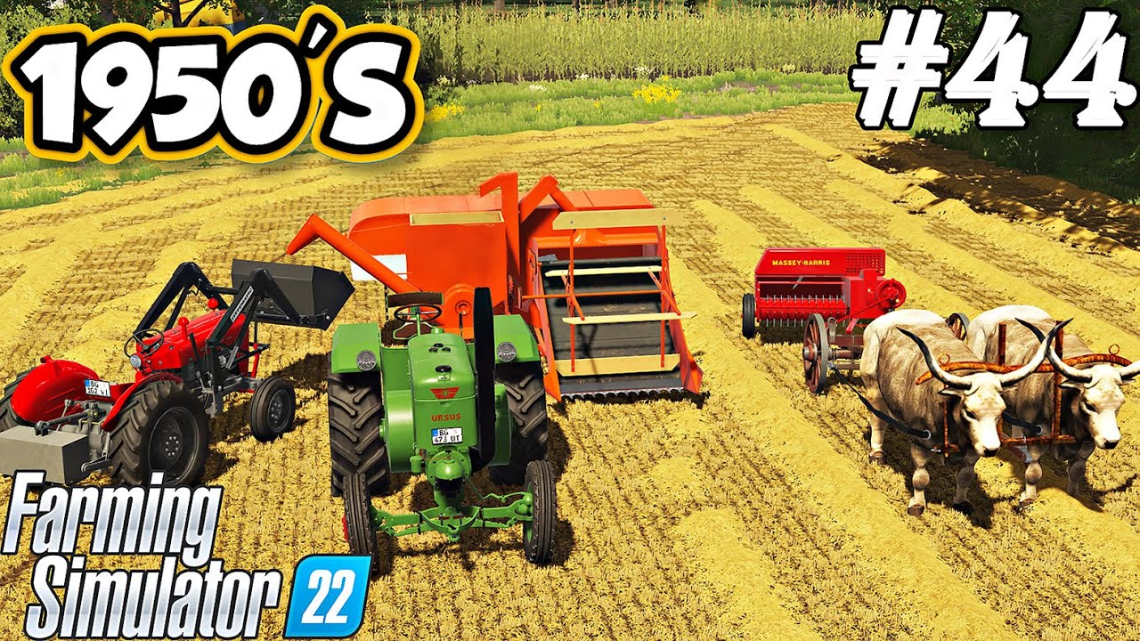 1950'S. WHEAT HARVEST. Massey Ferguson in action. Life on credit. FS 22. Ep 44
