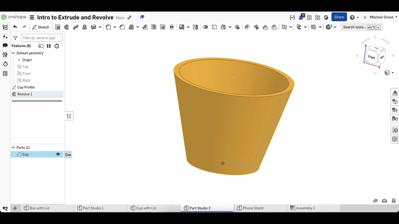 Tutorial - The Revolve tool in OnShape